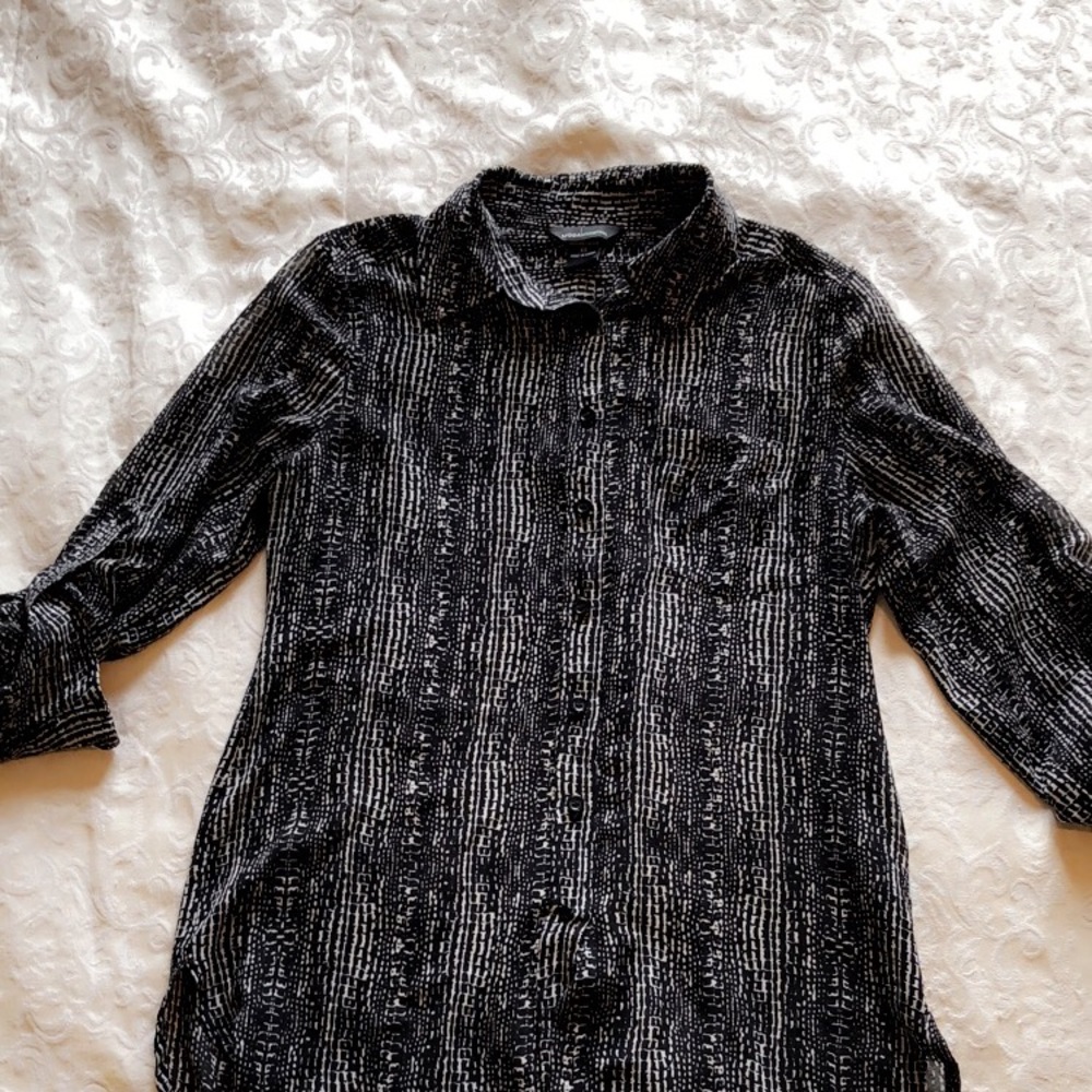 Victoria Secret button up collared Career Top XS